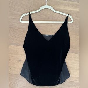 J Brand Black Velvet Lucy Camisole, Size Small